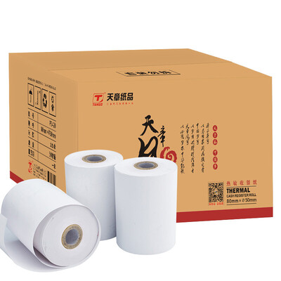 

Tianzhang TANGO Tianzhangfeng 80mm50mm thermal cash register paper printing paper cash register paper supermarket takeaway small ticket printing paper 100 rolls box