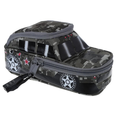 

Pencil case vehicle pen pouch bag combination lock double zipper boys