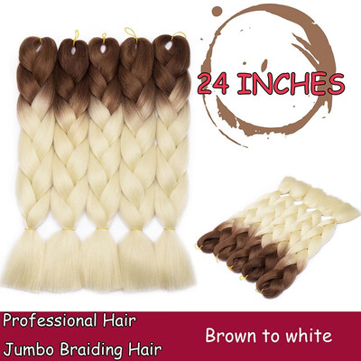 

24 Inches Braiding Hair Ombre for crochet Hair Weave with Synthetic&Twist Braiding Hair Extensions Dark black 100gpc