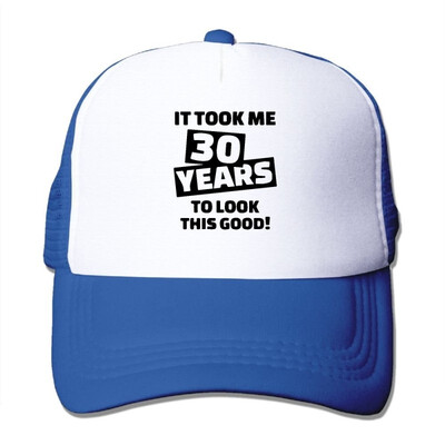 

SHINENGST It Took 30 Years to Look This Good Mesh Trucker CapsHats Adjustable for Unisex Black