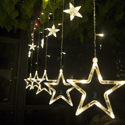 

12 LEDs Star Shape String Light Holiday Party Wedding Decoration Lamp