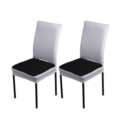 

2pcsset Breathable Spandex Stretchable Dining Chair Seat Covers Dustproof Ceremony Chair Slipcovers Protectors Wedding Events Dec