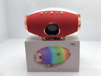 

Outdoor portable bluetooth speaker colorful lights Mobile phone computer desktop audio FM radio light subwoofer music player MP3