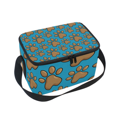 

ALAZA Insulated Lunch Box Pet Paws Lunch Bag for Men Women Portable Tote Bag Cooler Bag