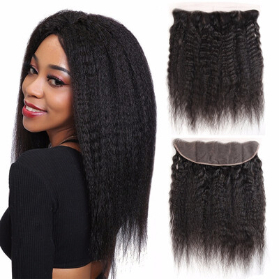 

Nami Hair Brazilian Kinky Straight Remy Hair 13x4 Lace Frontal Closure Free Part Ear To Ear 100 Human Hair Closure