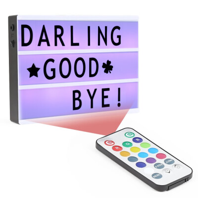 

LED Color Changing DIY Letter Combination Light Box Night Lamp with Remote Control