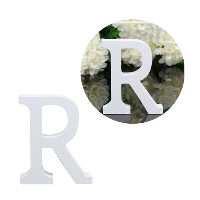 

Wooden Alphabet Letters White Wooden Wedding Supplies Photography Props Festival Party Decorative