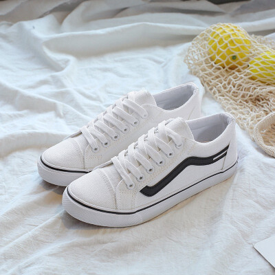 

Flat black Canvas Shoes Ladies Street Fashion Skate Shoe
