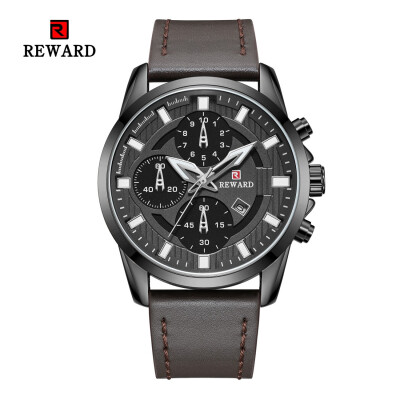 

REWARD Mens Belt Calendar Waterproof Quartz Watch Business Casual