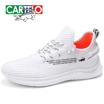 

Cartier crocodile sports&leisure shoes mens breathable flying woven Korean fashion trend simple&light comfortable 0125 white 39