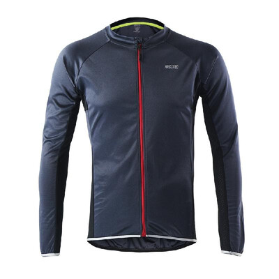 

2017 New Arsuxeo Outdoor Sports Cycling Jersey Bike Bicycle Full Zip Long Sleeve Shirt MTB Bike Riding Clothing Jersey