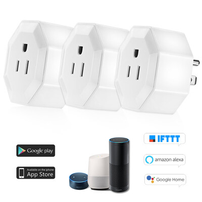 

4PCS Wireless WIFI Smart Plug US Outlet WI-FI Socket Charging Adapter Smart Home Power Plug Remote Control Via Phone App Smart Tim