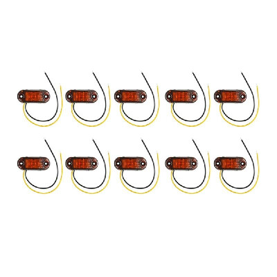 

Universal 10PCs Diode Led Side Marker Light Car Side Turn Signal Bulb Lights 25 Inch White