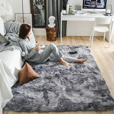

Antarctic NanJiren carpet long velvet living room bedroom sofa carpet bedside mat gray 140200cm