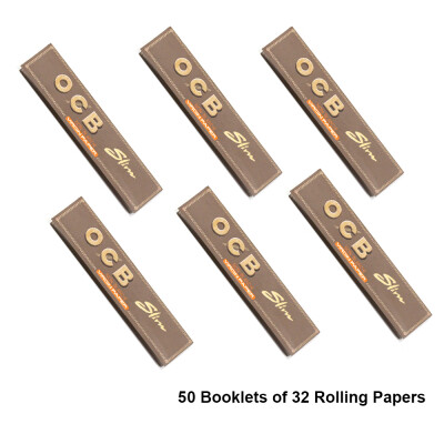 

50 Booklets Roll Cigarette Papers King Size Natural Smoking Cigarettes Rolling Paper Holder Slim Wrapping Papers Filter Hemp Wraps