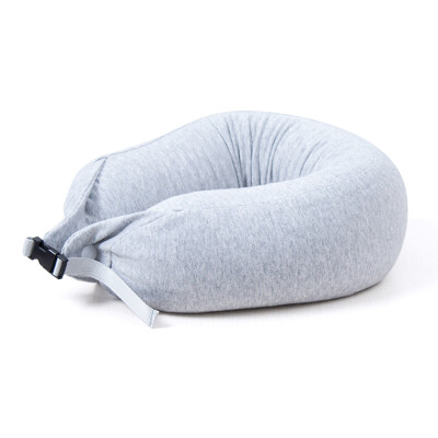 

Banzheni non-printed buckwheat pillow u-shaped pillow portable cervical vertebra U-shaped pillow adult aircraft neck pillow neck travel U-shaped pillow pillow multi-function travel pillow striped gray