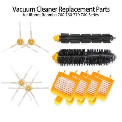

15pcs Vacuum Cleaner Replacement Part 3-armed Brush 6-armed Brush Filter Brush for iRobot Roomba 700 760 770 780 Series