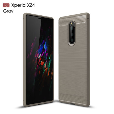 

Goowiiz Phone Case For Sony Xperia XZ4 Fashion Slim Carbon Fiber TPU Soft Silicone Prevent falling