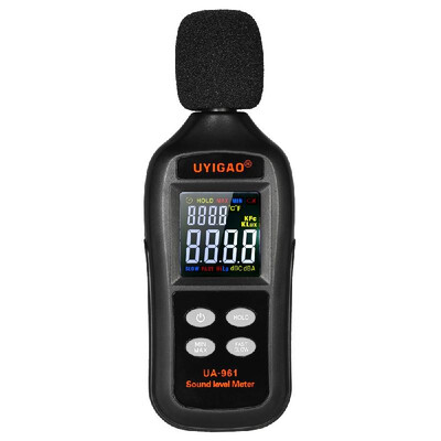 

UYIGAO LCD Digital Sound Level Meter 35-135dB Noise Volume Measuring Instrument Decibel Monitoring Tester with MaxMinData Hold