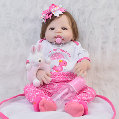 

Lifelike 23 Inch 57 cm Reborn Baby Full Body Silicone Real Like Newborn Princess Baby Dolls For Kids Playmate Xmas Gifts