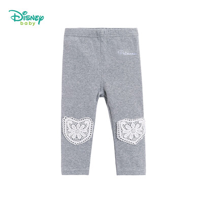 

Disney Childrens Wear Female Baby Spring Outer Bottom Lace Pants Casual Pants Straight Pants 191K832 Flower Ash 12 Months Height 80cm