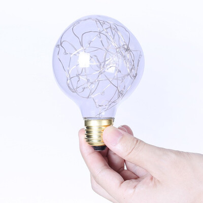 

G80 copper wire lamp-colorful flash Edison retro mermaid star LED silver wire RGB bubble lamp