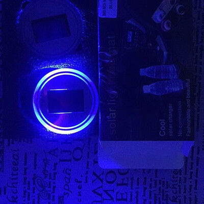 

5 Color Optional Cool Solar Led Light 68cm Cup Holder Pad Mat For Auto