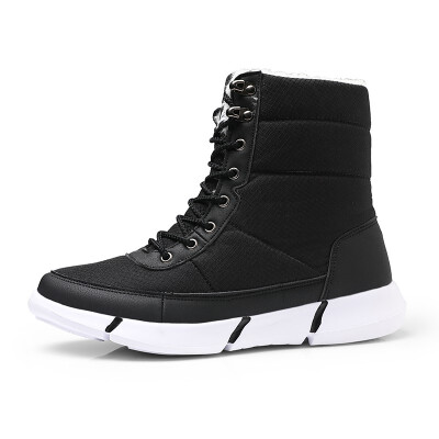 

New Super Warm Men Boots platform snow boots for men thick plush waterproof slip-resistant winter shoes Plus size 36-48