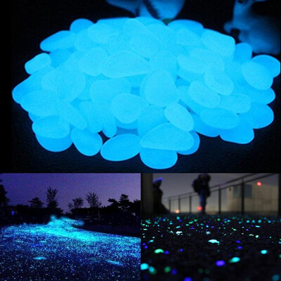 

Glowing Stones 100 PcsNoctilucent StoneGlow In The Dark Garden Pebbles Luminous Resin Stone For WalkwaysAquarium Fish Tank An