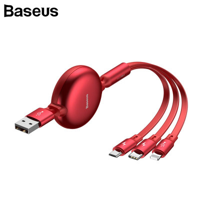 

Basesus 3 in 1 USB Cable for iphone  XR Samsung Note 9 S9 Type C Cable Micro USB Cable For HuaWei Xiaomi Charging USB Cable