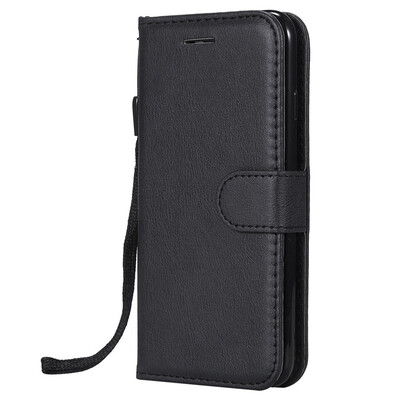 

Luxury Simple Solid Color Case For iphone X XR Xs Max 8 7 6 6s Plus 5 5s SE SE2 Card Slot Lanyard Cute Phone Cover New Fundas P06G