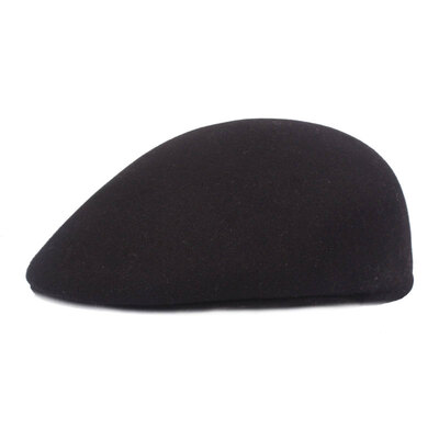 

GLO-STORY woolen beret men&women cap autumn&winter fashion trend hat European&American style small hat WMZ834062 black