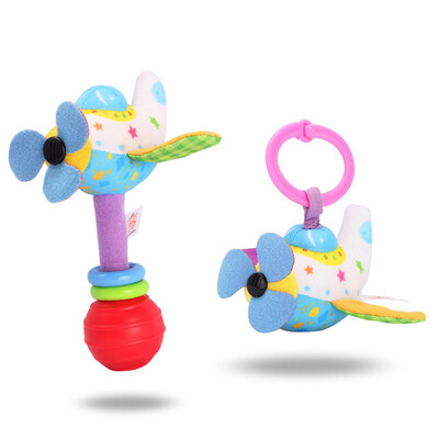 

2Pcs Baby Rattle Toys Pull-Down Stroller Toy Hand bell For Car Seat Crib Bed Pram Plush Hanging Rattle Submarine
