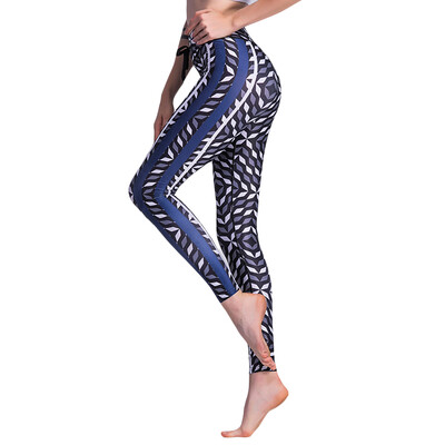 

Sexy Women Slim Leggings Sport Yoga Geometric Print Casual Fitness Skinny Pencil Pants Trousers