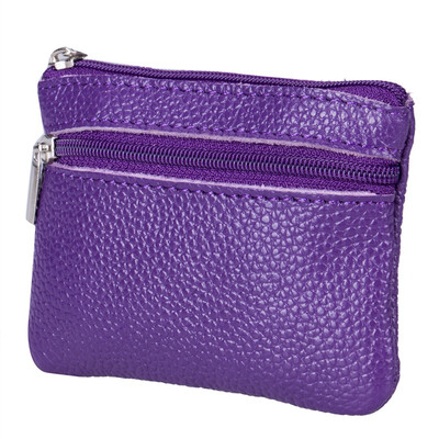 

Fashion Women Men Leather Coin Purse Wallet Clutch Zipper Small Change Soft Bag