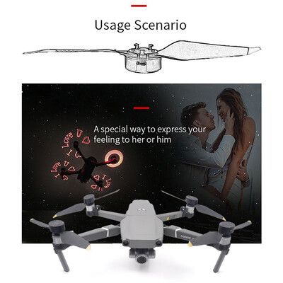 

1Pair LED Light Flash Word Propellers Programmable Rechargeable CWCCW Props for DJI Mavic 2 ProZoom FPV Drone