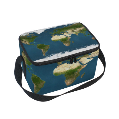 

ALAZA Lunch Box Insulated Lunch Bag Large Cooler Tote Bag Misc World Map for Men Women Girls Boys