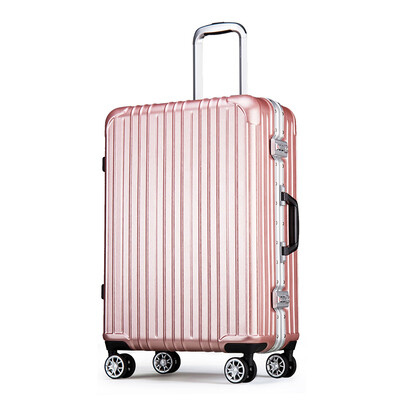 

Carany aluminum frame trolley case 20 inch universal wheel suitcase wear resistant anti-fall luggage CX8622-20 rose gold