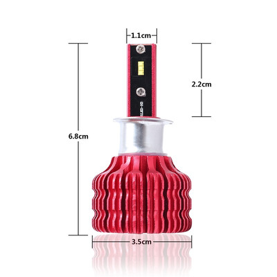

H3 X9 2Pcs Car LED Light Bulb 6000K 16W 1800LM 12V 24V Head Light Fog Light Light Red Purple