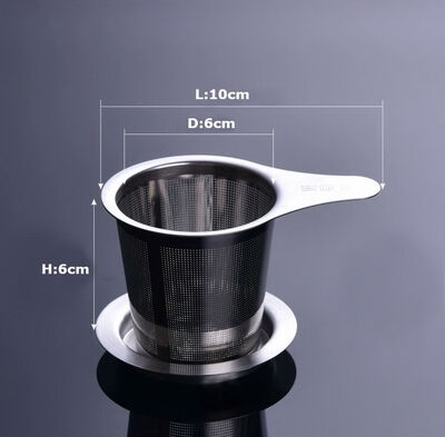 

Stainless Steel Tea Coffee Infuser Strainer with Drip Tray for Teapot Mug Cup Small 60 mm