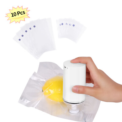 

Handheld Mini Vacuum Sealer Machine Cordless USB Rechargeable Vacuum Sealing System Food Storage Saver with 10 Reusable Zipper Bag