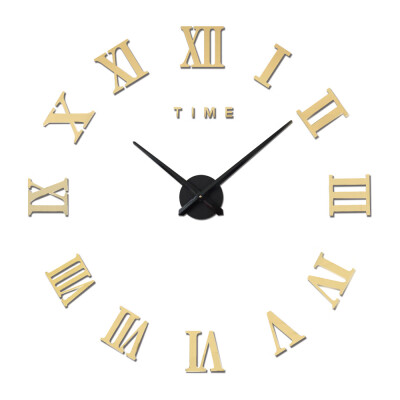 

MSparkling 3D Mirror Effect Sticker DIY Wall Clock Roman Numeral Scales