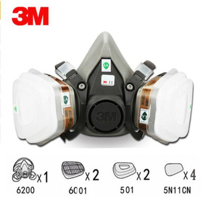 

9 in 1 Suit Half Face Gas Mask Respirator Painting Spraying Dust Mask For 3 M 6200 N95 PM25 gas Mask