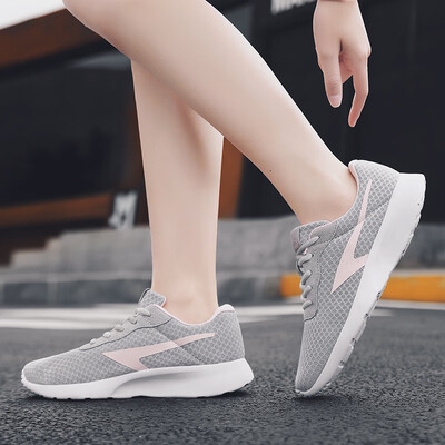 

Cartier crocodile leisure sports white shoes female simple tie with thick bottom Joker running breathable low help 0122 gray powder 38