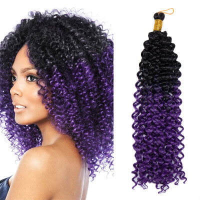 

14" Hair Extensions Water Wave Synthetic Crochet Wavy Braiding Hair Weave For Women Ladies Beauty