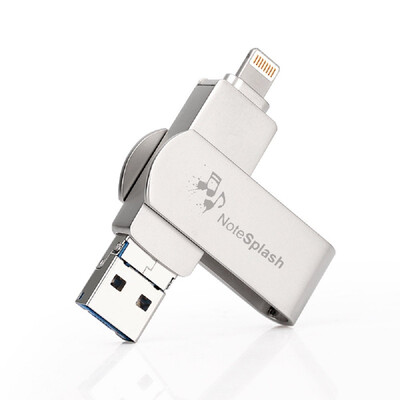 

Usb flash disk wholesale mobile phone usb flash disk applies to apple android three-in-one mobile phone usb flash disk metal rotat