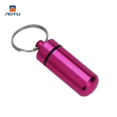

Aotu AT7605 Outdoor Emergency Portable Aluminum Alloy Medicine Pot Bottle with Key Ring