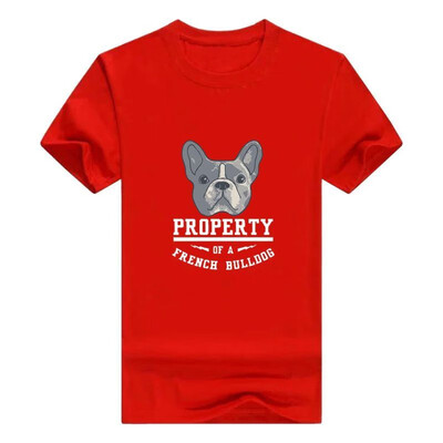 

French Bulldog Gifts Property of a French Bulldog Juniors Vneck Mens t-Shirt