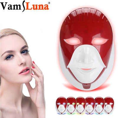 

LED Photon Therapy Face Mask With 7 Color Light Treatment Face Skin Care Phototherapy Multifunction Beauty Mask Instrument