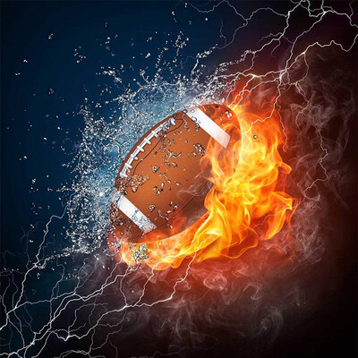 

5D DIY Round Full Drill Diamond Painting Novelty Rugby Cross Stitch Embroidery Cross Stitch Kit
